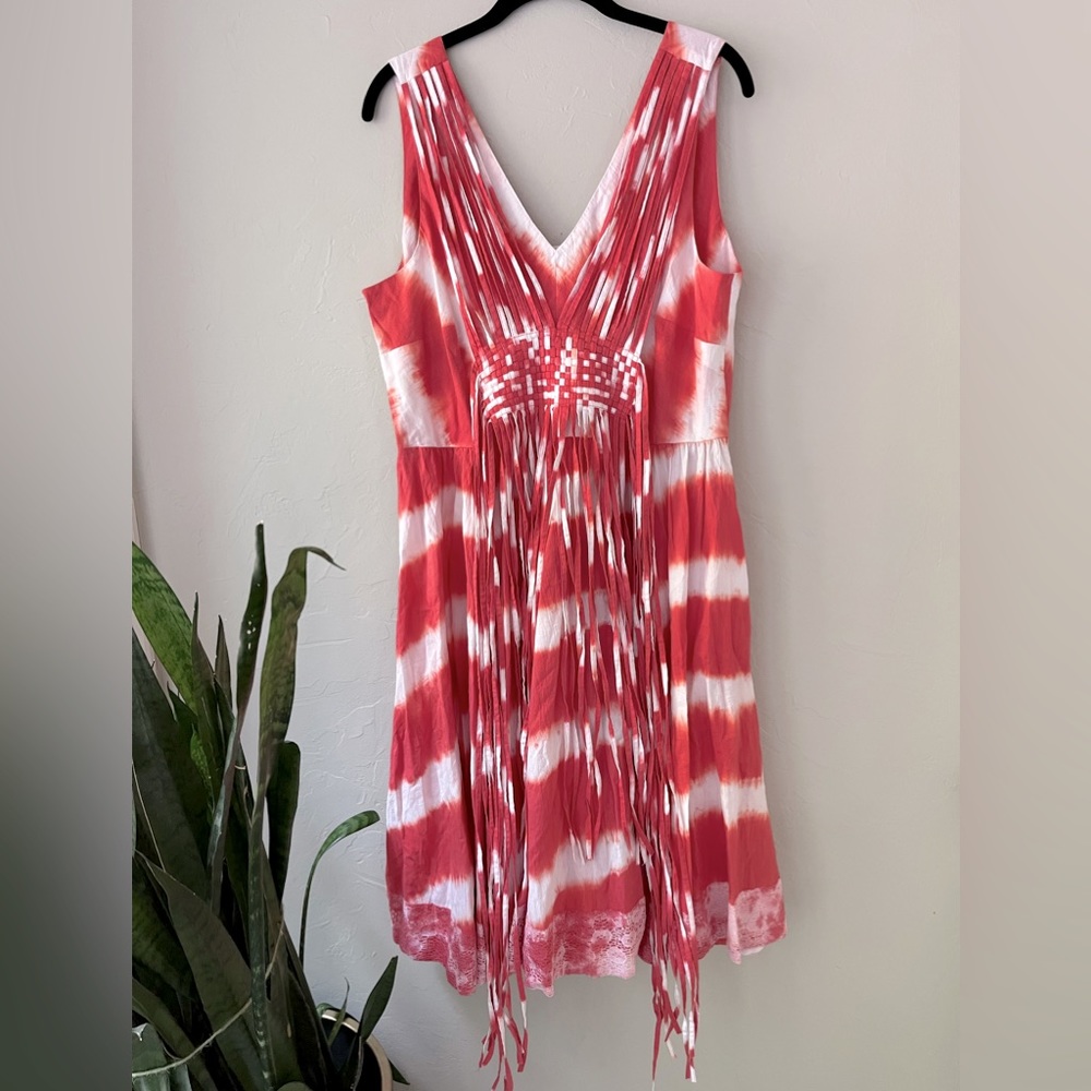 ❤️SUNDANCE ISLAND RHYTHMS TIE DYE FLARE DRESS 12 - Picture 5 of 10